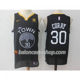 Camiseta Hombre NBA Golden State Warriors Stephen Curry 30 Nike 2017-18 Negro Swingman